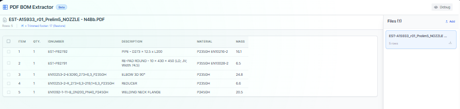 pdf-bom-extractor utility screenshot