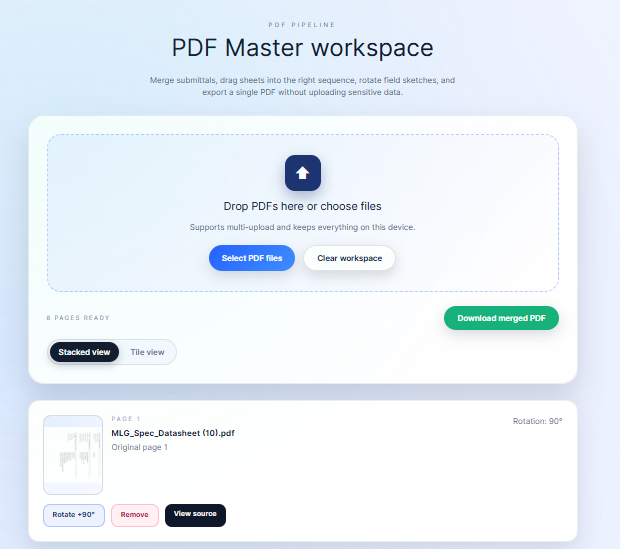 pdf-master utility screenshot