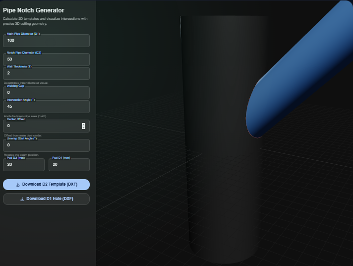 pipe-cutter utility screenshot