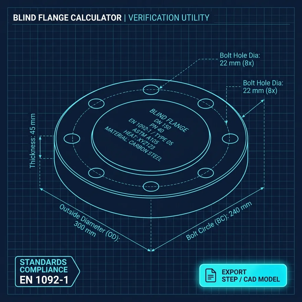 blind-flange-calculator utility screenshot