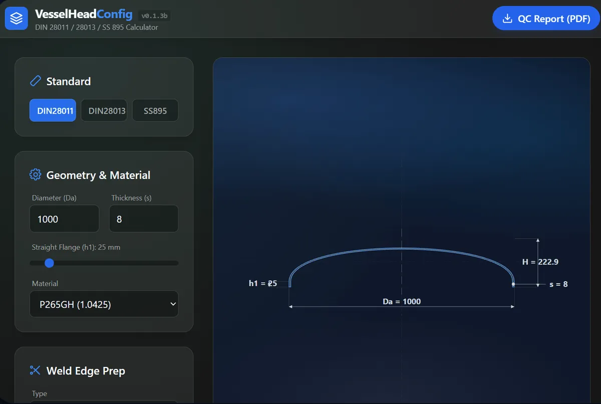 pressure-vessel-dished-end-calc utility screenshot
