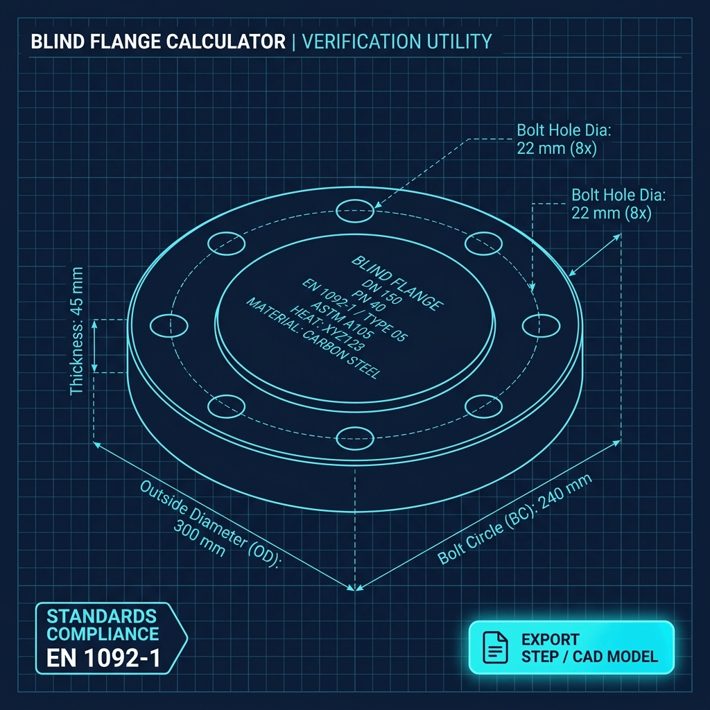 Blind Flange Calculator | CAD AutoScript